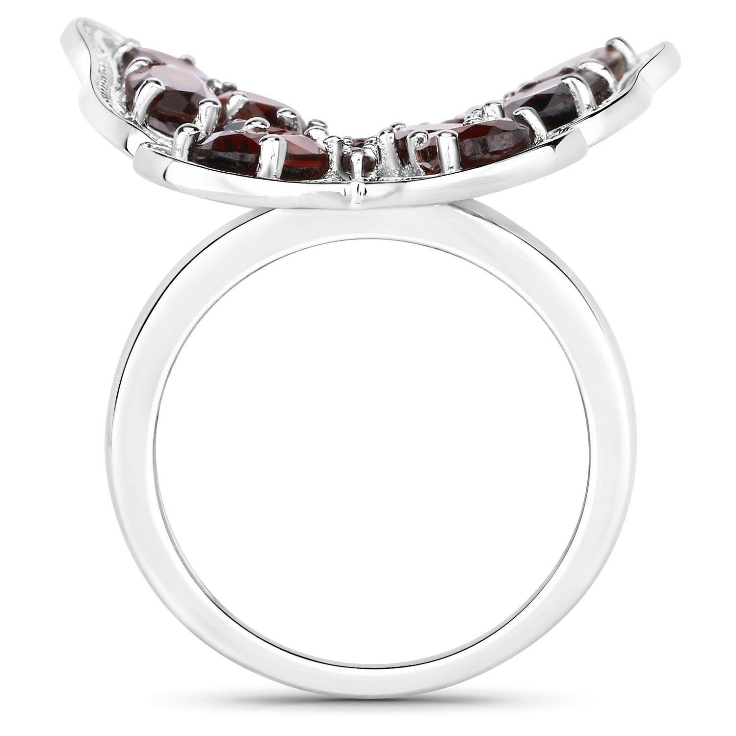 5.19 Carat Genuine Garnet .925 Sterling Silver Ring  DestGlow