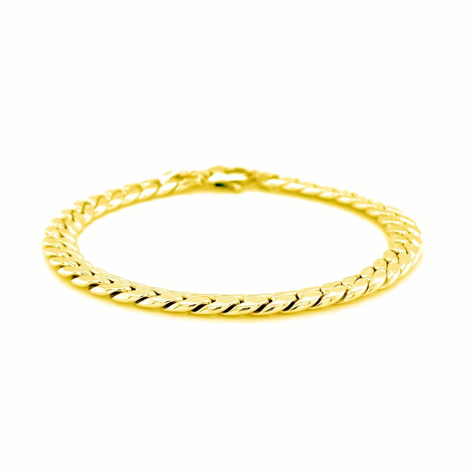 14K Yellow Gold Cuban Link Bracelet by Bids.com
