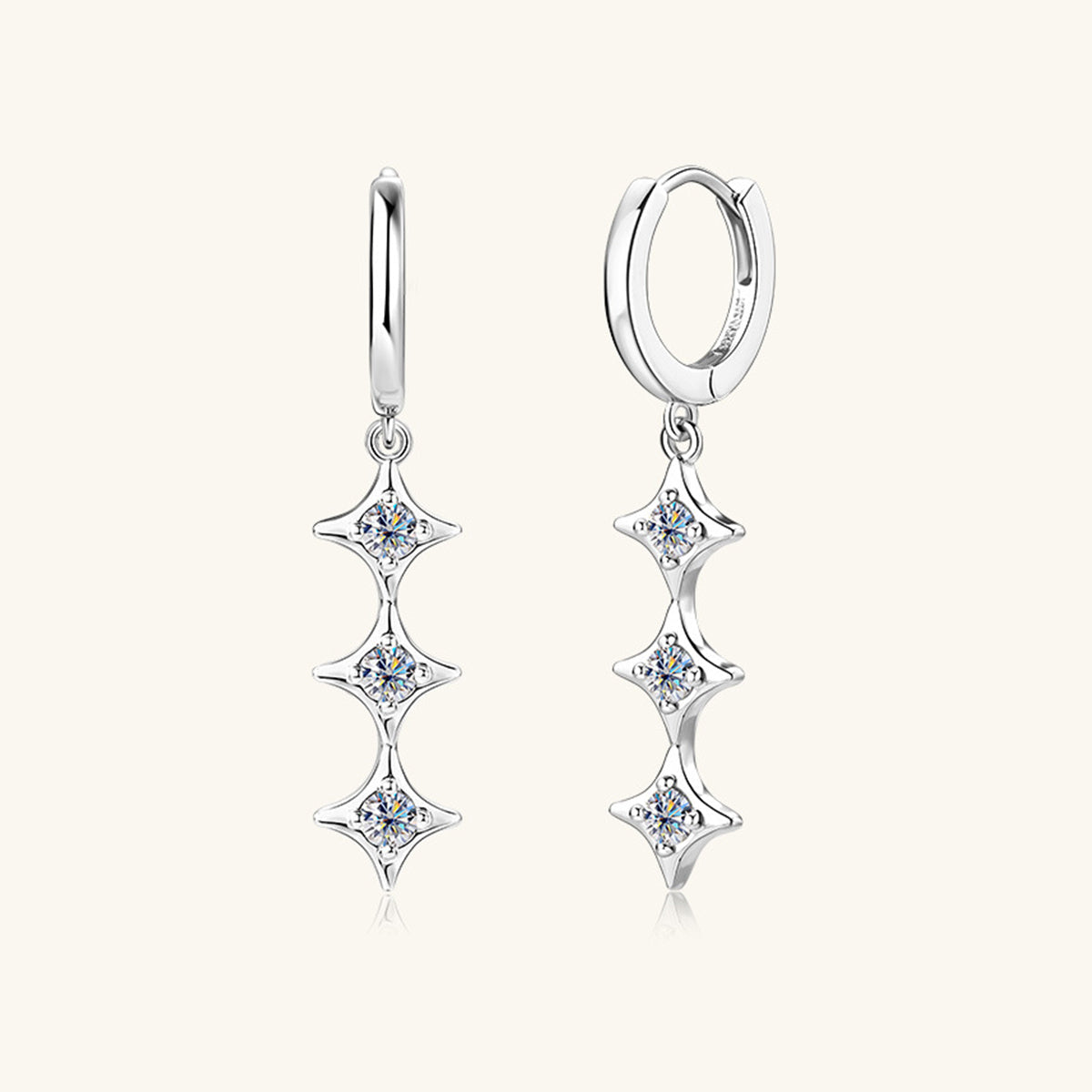 Sparkala™ Pure Sterling Silver Geometric Shape Earrings by Sparkala