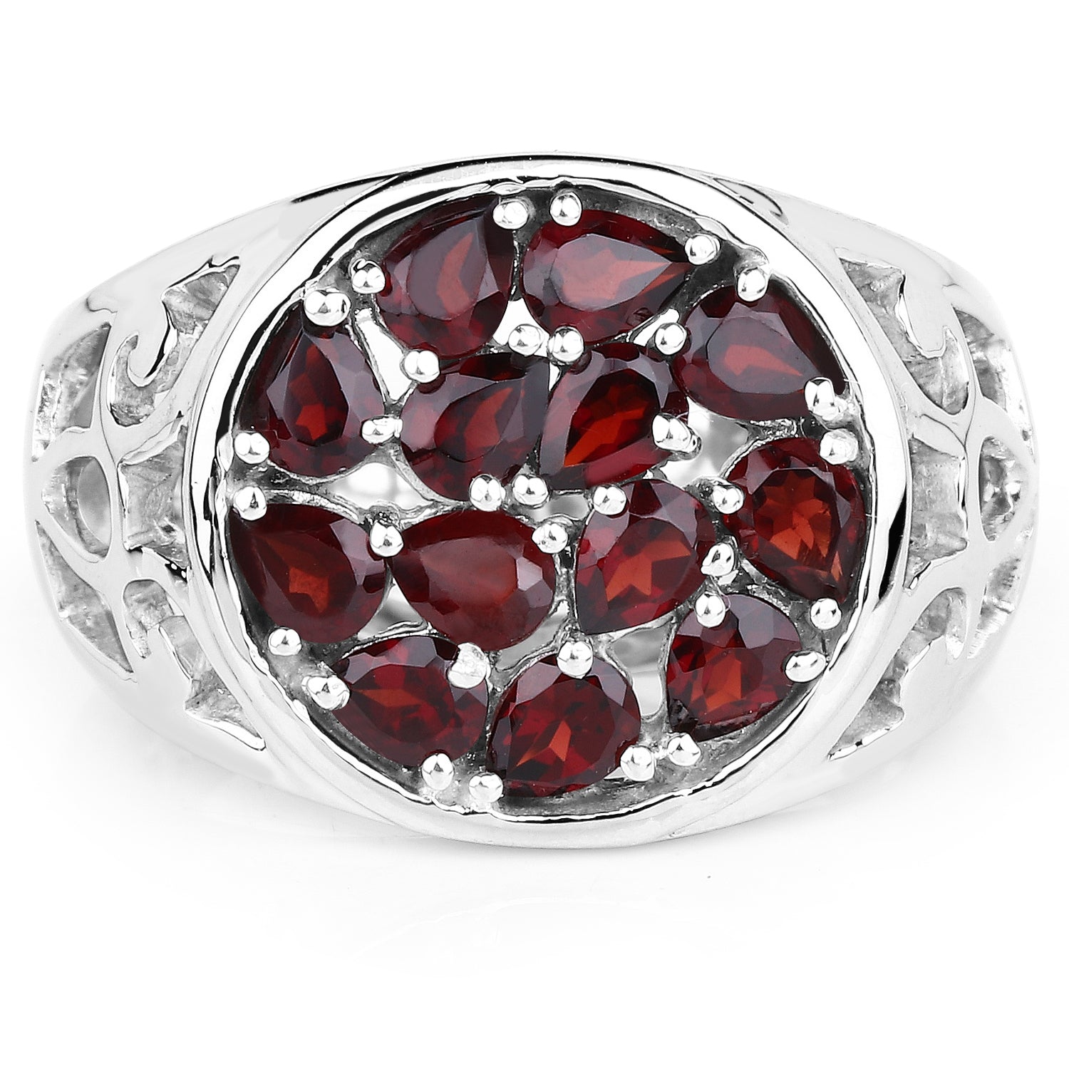 2.34 Carat Genuine Garnet .925 Sterling Silver Ring by Bids.com