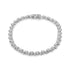 .925 Sterling Silver 1.0 Cttw Diamond Spiral Wave Curved-Link 7" Tennis Bracelet (I-J Color, I3 Clarity) by Bids.com
