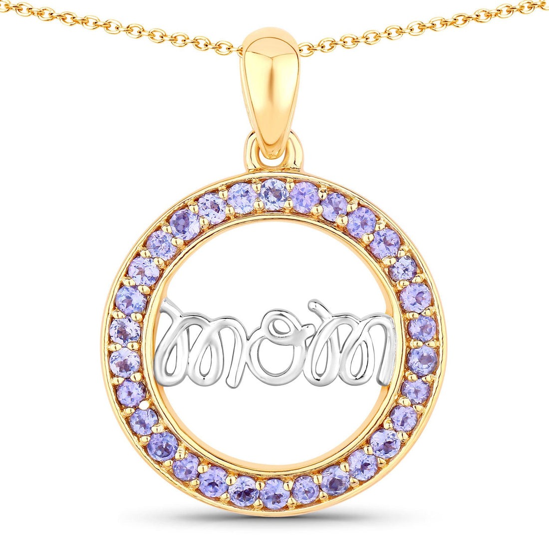 0.64 Carat Genuine Tanzanite .925 Sterling Silver Pendant by Bids.com