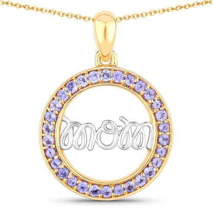0.64 Carat Genuine Tanzanite .925 Sterling Silver Pendant by Bids.com