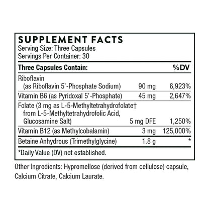 Thorne Methyl-Guard Plus - Gluten &amp; Dairy-Free, 90 Capsules - Clearance Sale