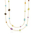 14k Yellow Gold Double Layer Multi Gem Necklace by Bids.com