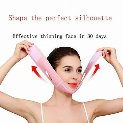 Reusable V Line Mask,V Shaped Face Mask for Sagging,Refined Jawline Support Strap,Adjustable Facial Slimming Strap,Chin up &amp; Face Lifting Belt