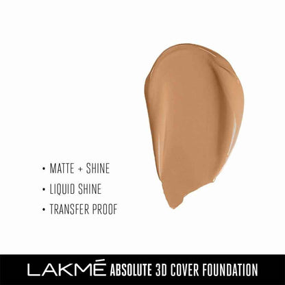 Lakme Absolute 3D Cover Foundation - Cool Walnut