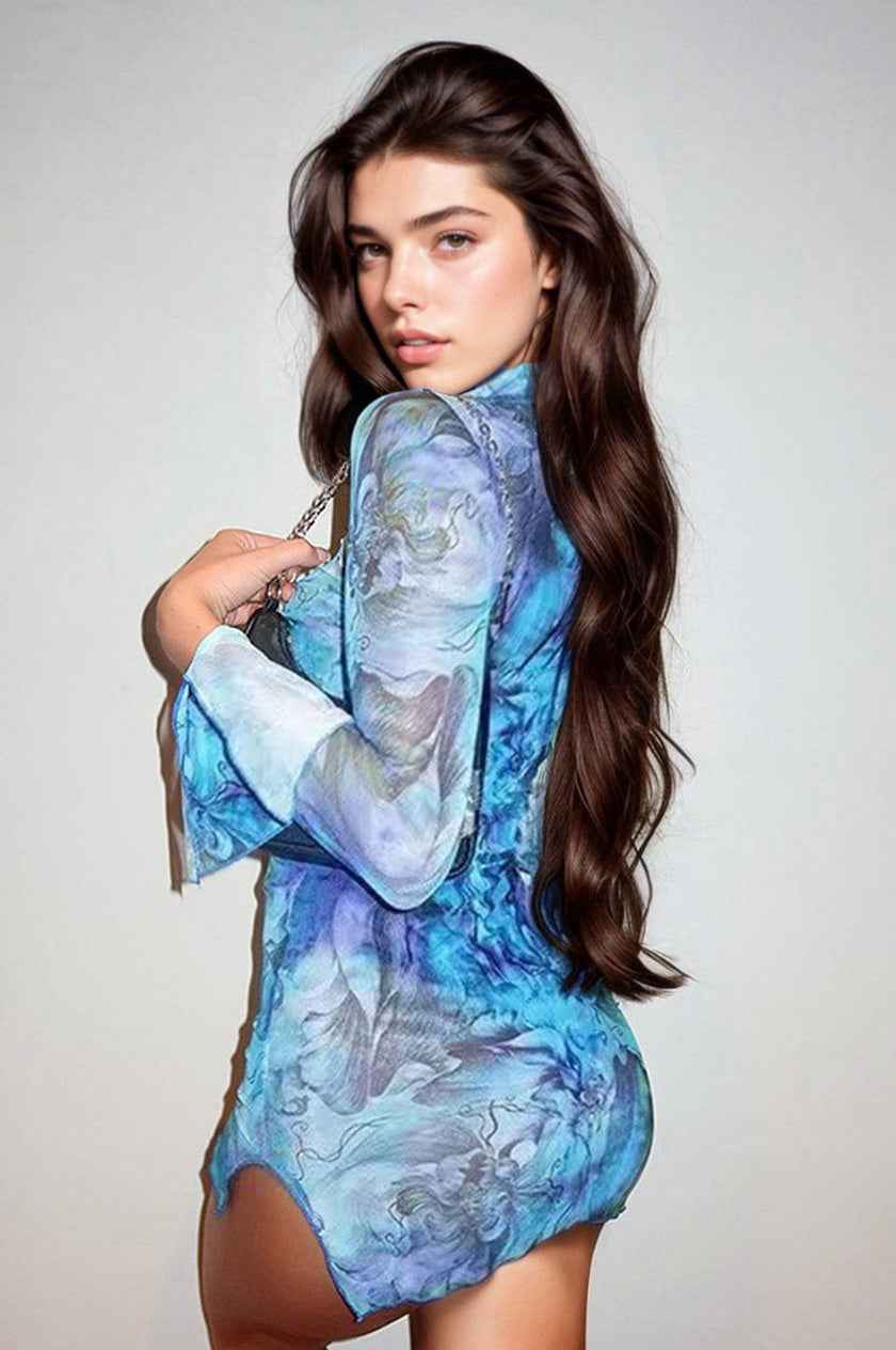 Miami Nights Sheer Mini Dress