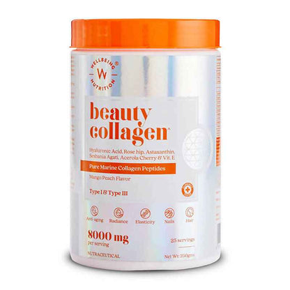 Wellbeing Nutrition Beauty Korean Marine Collagen Peptides-Mango Peach Flavor