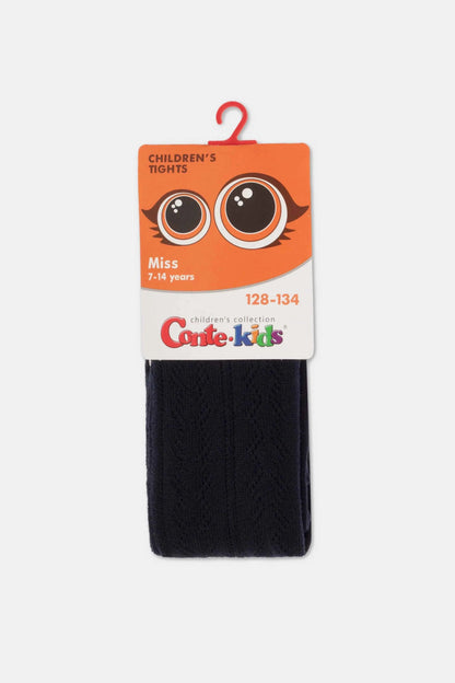 Conte-Kids Cotton Tights Miss 617 - Lace Pattern