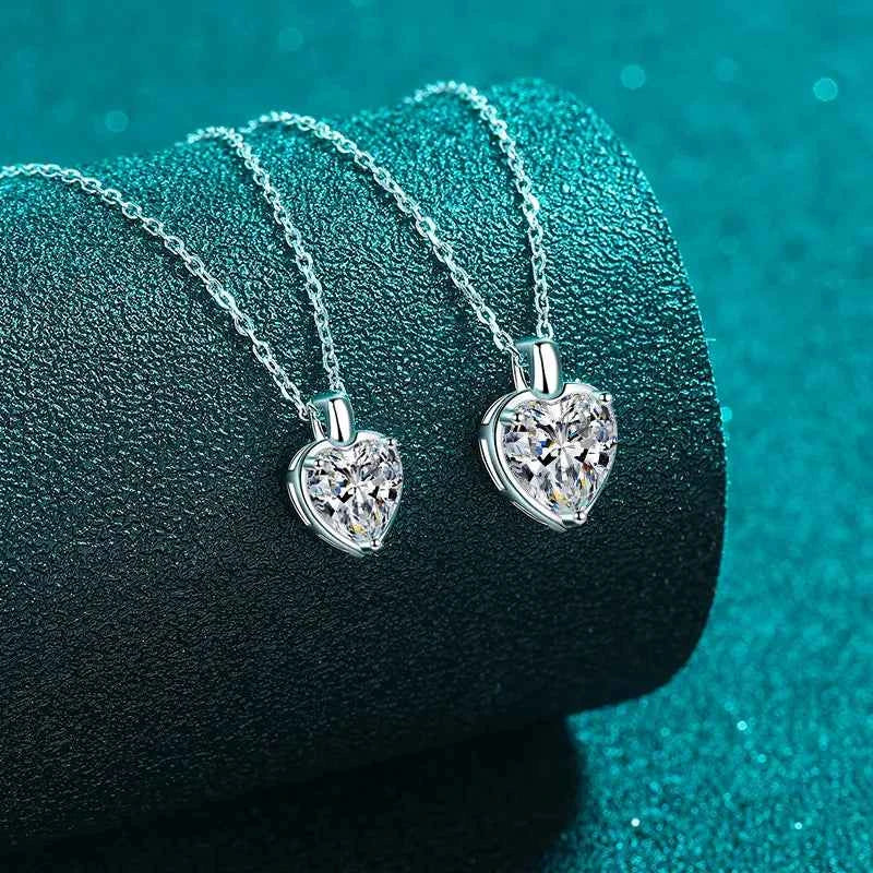 2 Carat Sparkala™ 925 Sterling Silver Heart Shape Necklace
