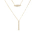 14K Yellow Gold 3/8 Cttw Two-Strand Marquise and Bar Charm Paper Clip Link Pendant Necklace (I-J Color, I1-I2 Clarity) -18" and 20" Inch Lengths by Bids.com