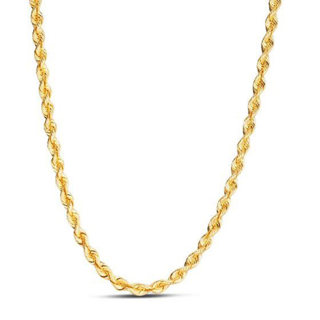 14k Yellow Gold Light Rope Chain (4.30 mm) by Bids.com