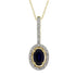 Sapphire Diamond Fashion Pendants 14KT Yellow Gold by Bids.com