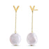 14k Yellow Gold Tesoro Pearl Drop Earrings  DestGlow