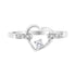 14K White Gold 1/8 Cttw Channel Set Round-Cut Diamond Heart Ring (H-I Color, SI2-I1 Clarity)  DestGlow