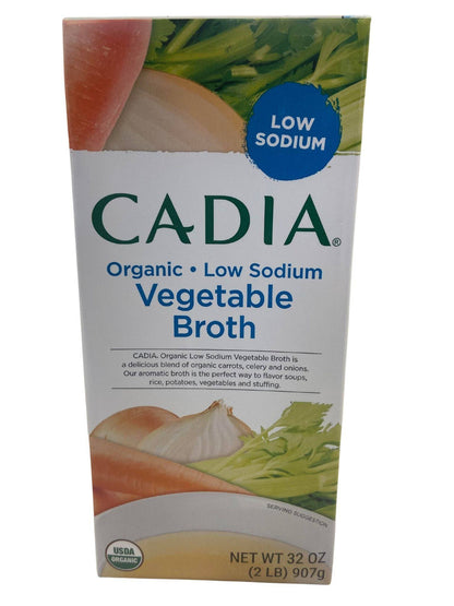 Vegetable Broth, Organic, Low Sodium, Cadia by Country Life Natural Foods