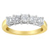 14KT Two Toned Gold 5 Stone Diamond Ring (1 cttw, H-I Color, SI1-SI2 Clarity) by Bids.com