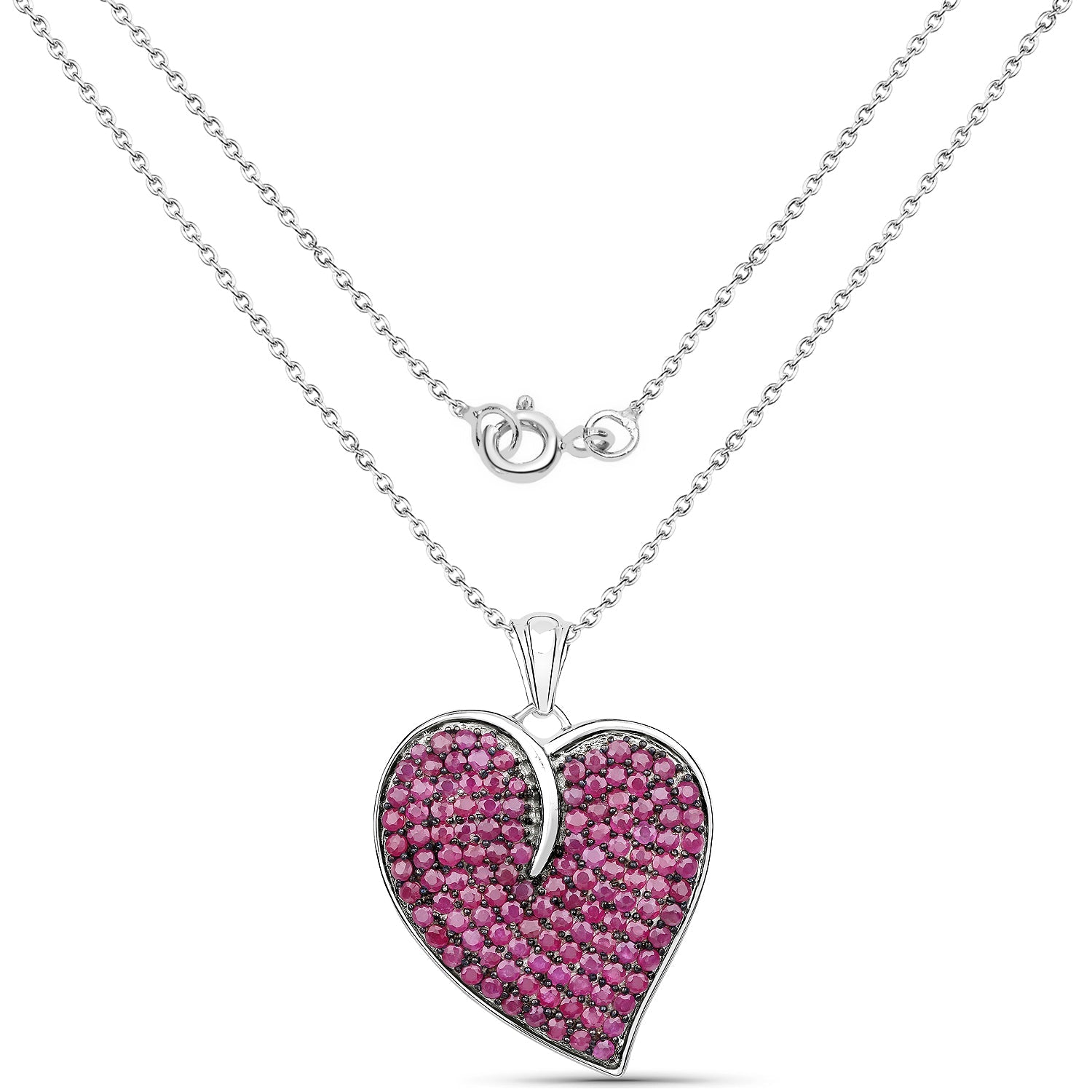 4.98 Carat Genuine Ruby .925 Sterling Silver Pendant by Bids.com