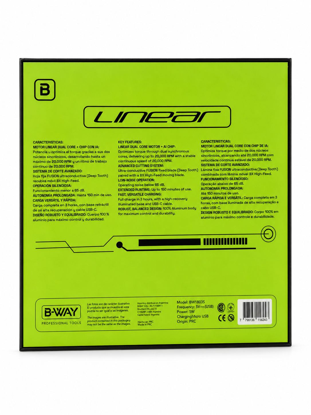 B-WAY Linear Clipper Lime - DestGlow