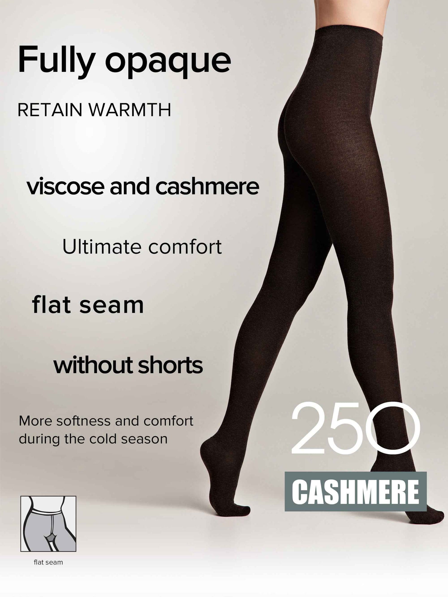 Tights Conte Cashmere 250 Den - Warm Opaque