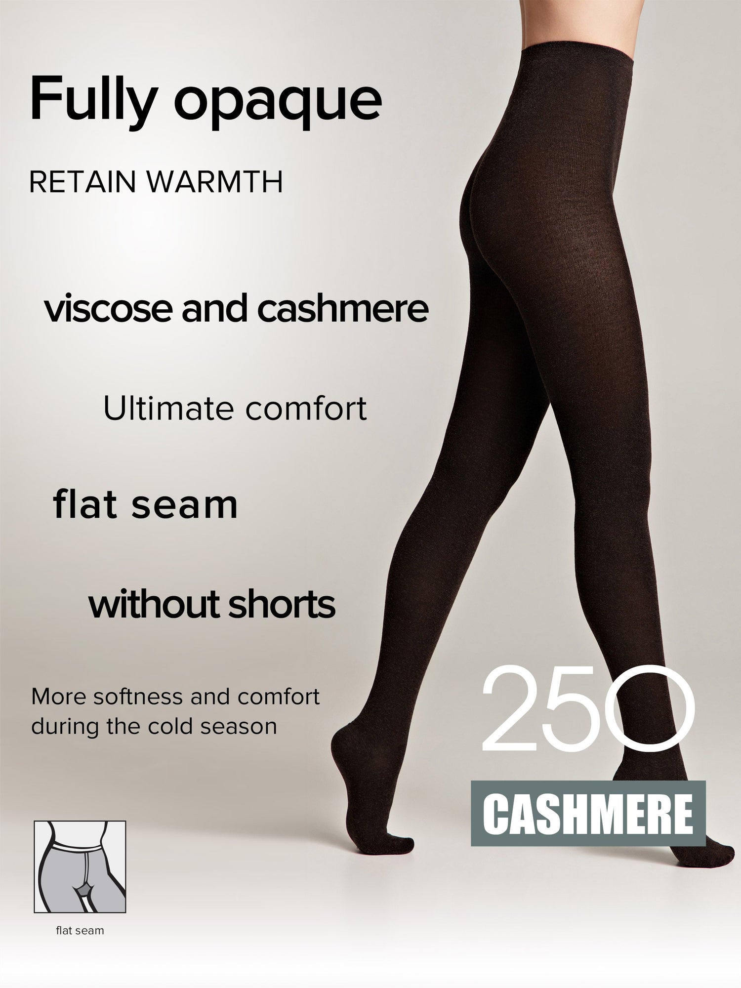 Tights Conte Cashmere 250 Den - Warm Opaque