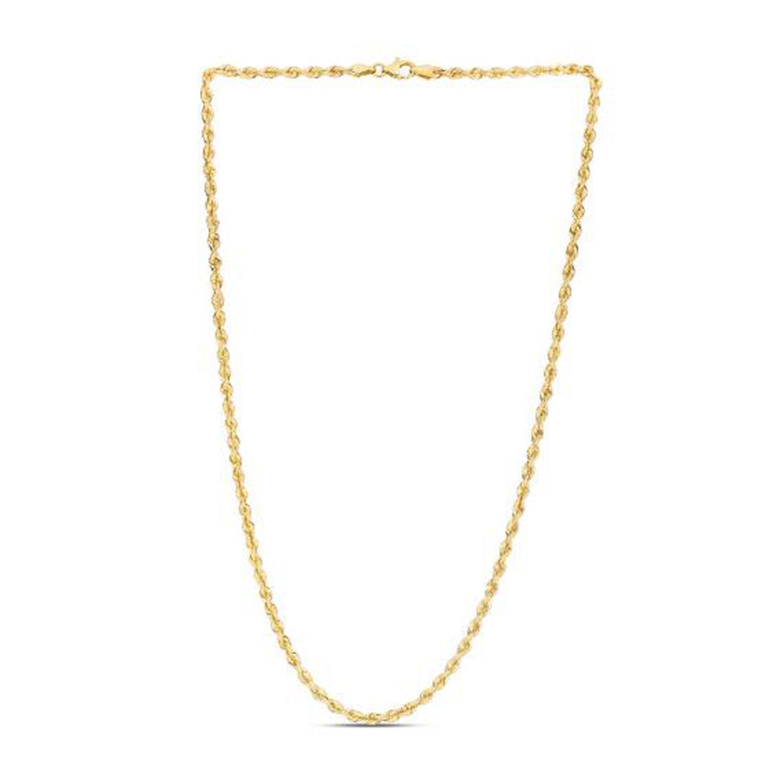14k Yellow Gold Light Rope Chain (3.00 mm)  DestGlow