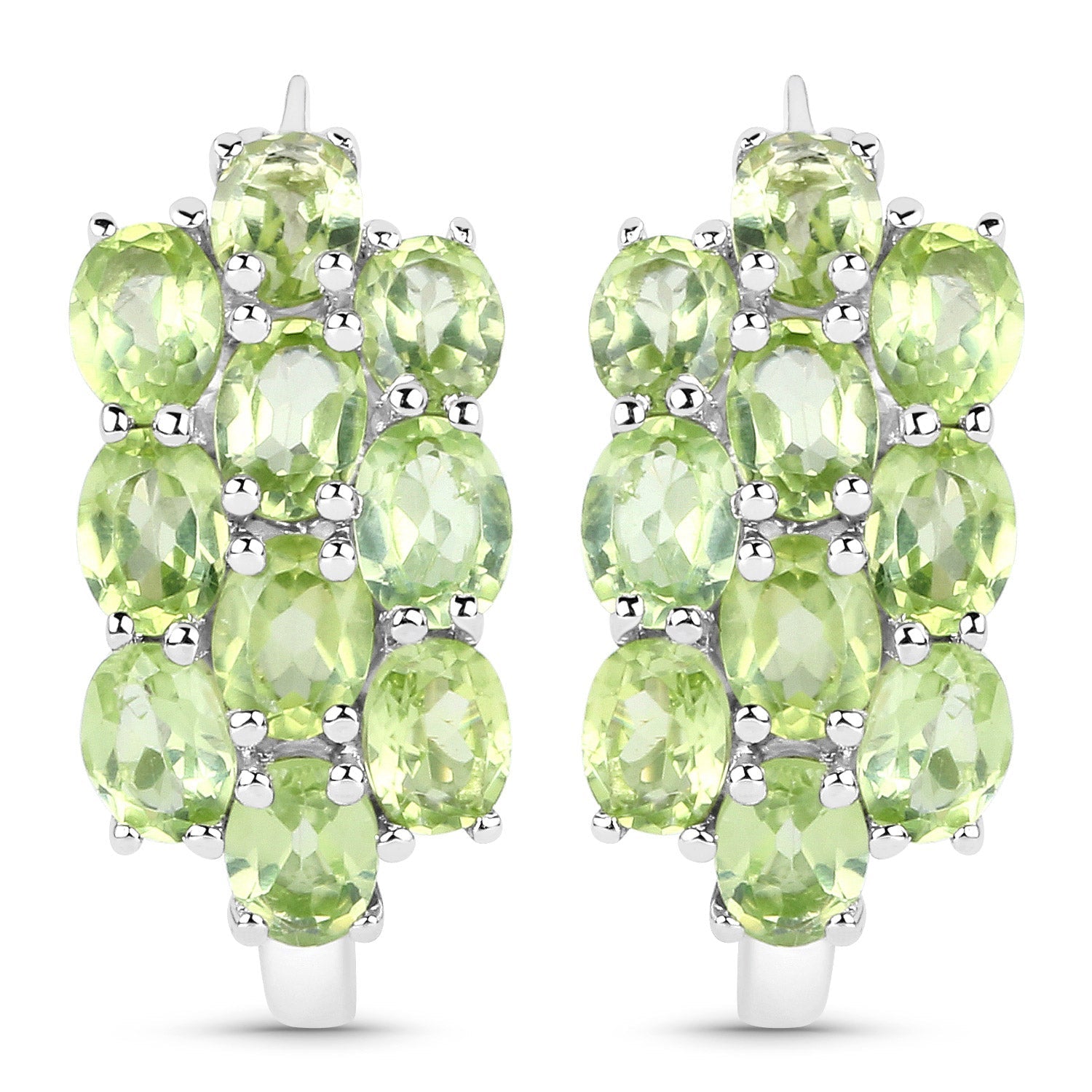 8.84 Carat Genuine Peridot .925 Sterling Silver 3 Piece Jewelry Set (Ring, Earrings, and Pendant w/ Chain) by Bids.com