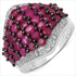 2.76 Carat Genuine Ruby & White Topaz .925 Sterling Silver Ring by Bids.com