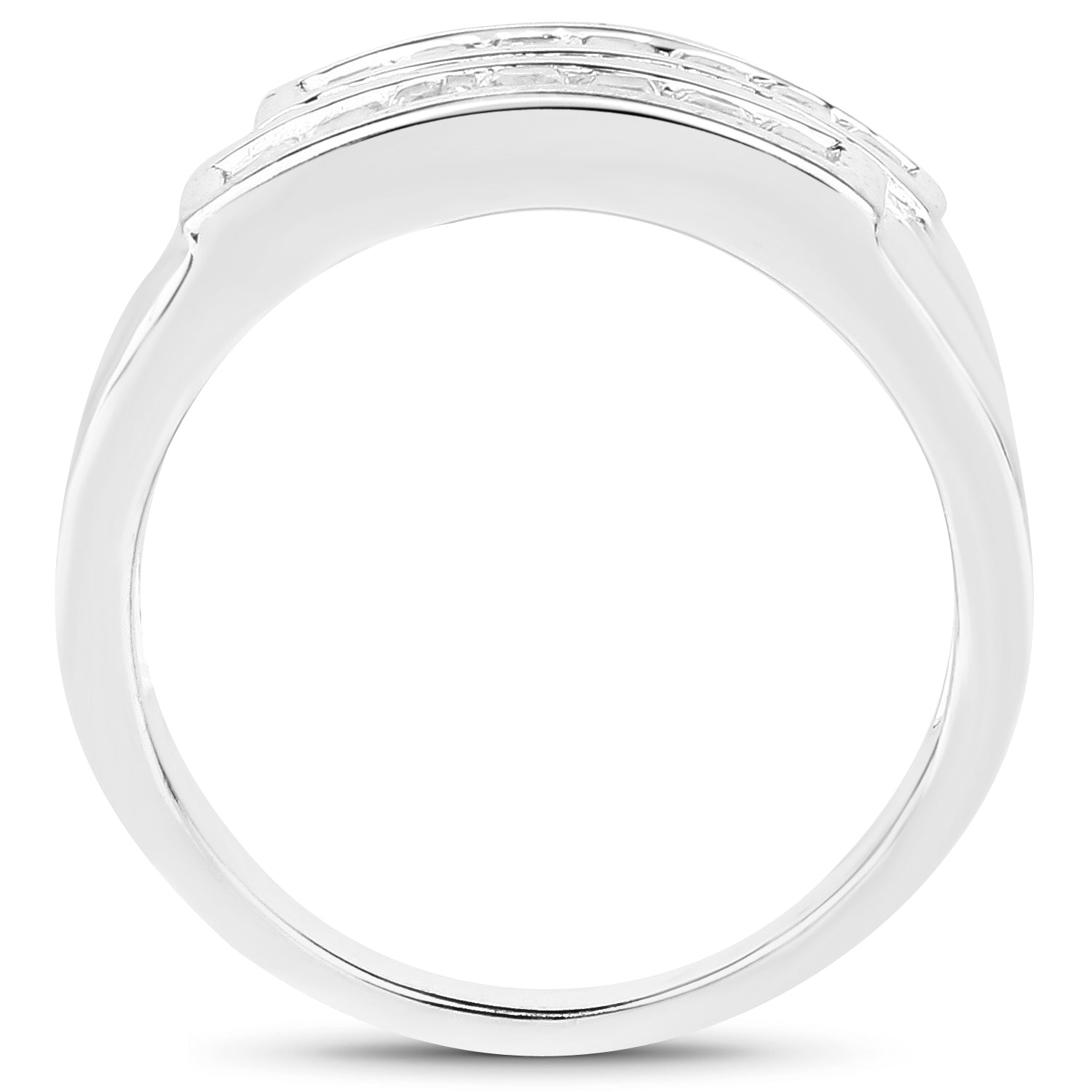 0.70 Carat Genuine White Sapphire .925 Sterling Silver Ring by Bids.com