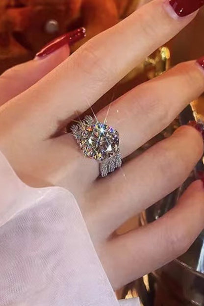 Adored 3 Carat Brilliant Round Cut Sparkala™ Three-Layer Ring by Sparkala