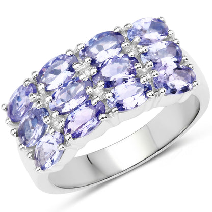 3.00 Carat Genuine Tanzanite .925 Sterling Silver Ring by Bids.com