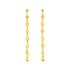 14k Yellow Gold Post Dangle Earrings with Polished Circles by Bids.com