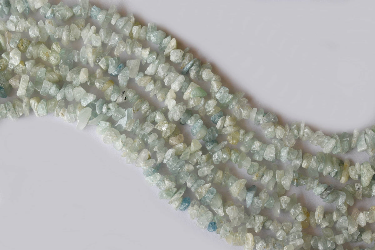 Uncut Raw Amazonite Crystal Chip Beads for Necklace (Alignment Of Chakra and Trust)  DestGlow
