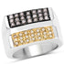 0.63 Carat Genuine Champagne Diamond and Yellow Diamond .925 Sterling Silver Ring by Bids.com