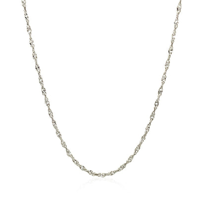 Sterling Silver 1.6mm Singapore Style Chain by Bids.com