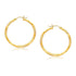 14k Yellow Gold Fancy Diamond Cut Hoop Earrings (35mm Diameter) by Bids.com