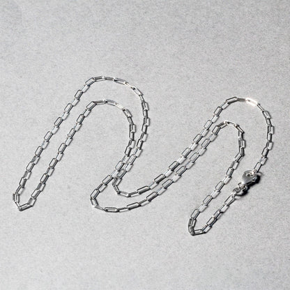 18K White Gold Fine Paperclip Chain (1.50 mm)  DestGlow