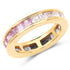 14K Yellow Gold Plated 4.32 Carat Genuine Multi Sapphire .925 Sterling Silver Ring by Bids.com