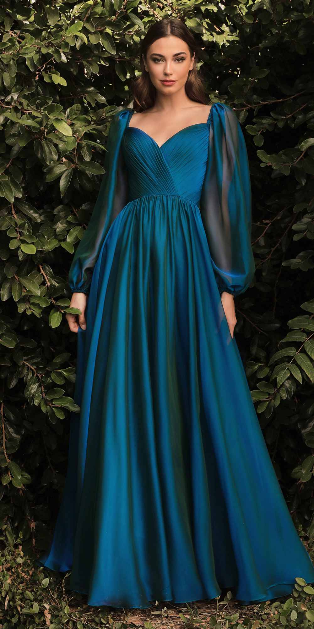 Cinderella Divine CD243 Long Sleeve A-Line Dress by DiscountDressShop
