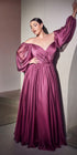 Cinderella Divine CD243C Long Sleeve A-Line Chiffon Dress by DiscountDressShop