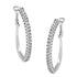 10KT White Gold 1 cttw Diamond Hoop Earrings (I-J Clarity, I2-I3 Color) by Bids.com