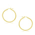 10k Yellow Gold Polished Hoop Earrings (30 mm) by Bids.com