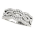 Diamond Studded Ring with Four Curves in 14k White Gold (5/8 cttw) by Bids.com