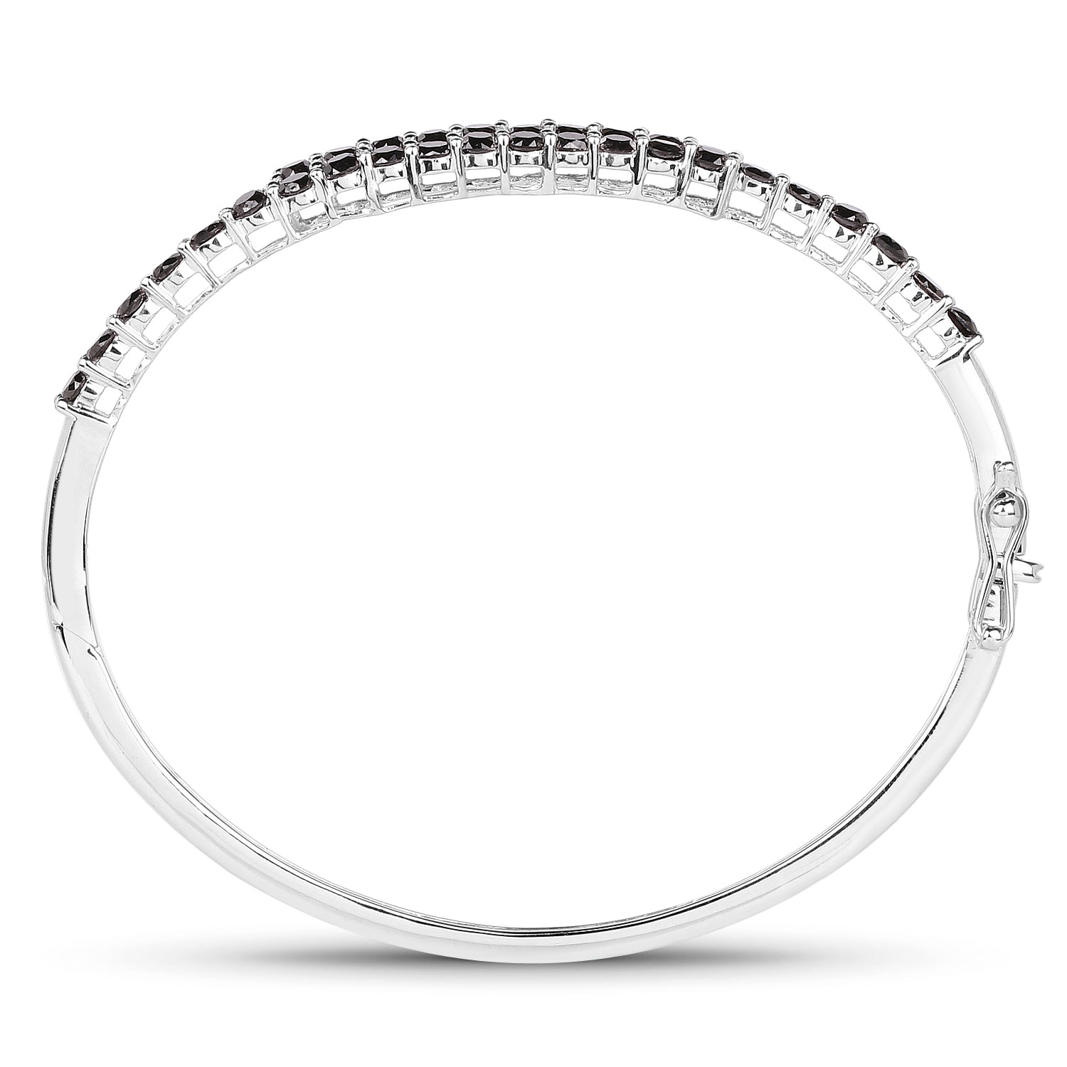 4.00 Carat Genuine Black Diamond .925 Sterling Silver Bangle by Bids.com