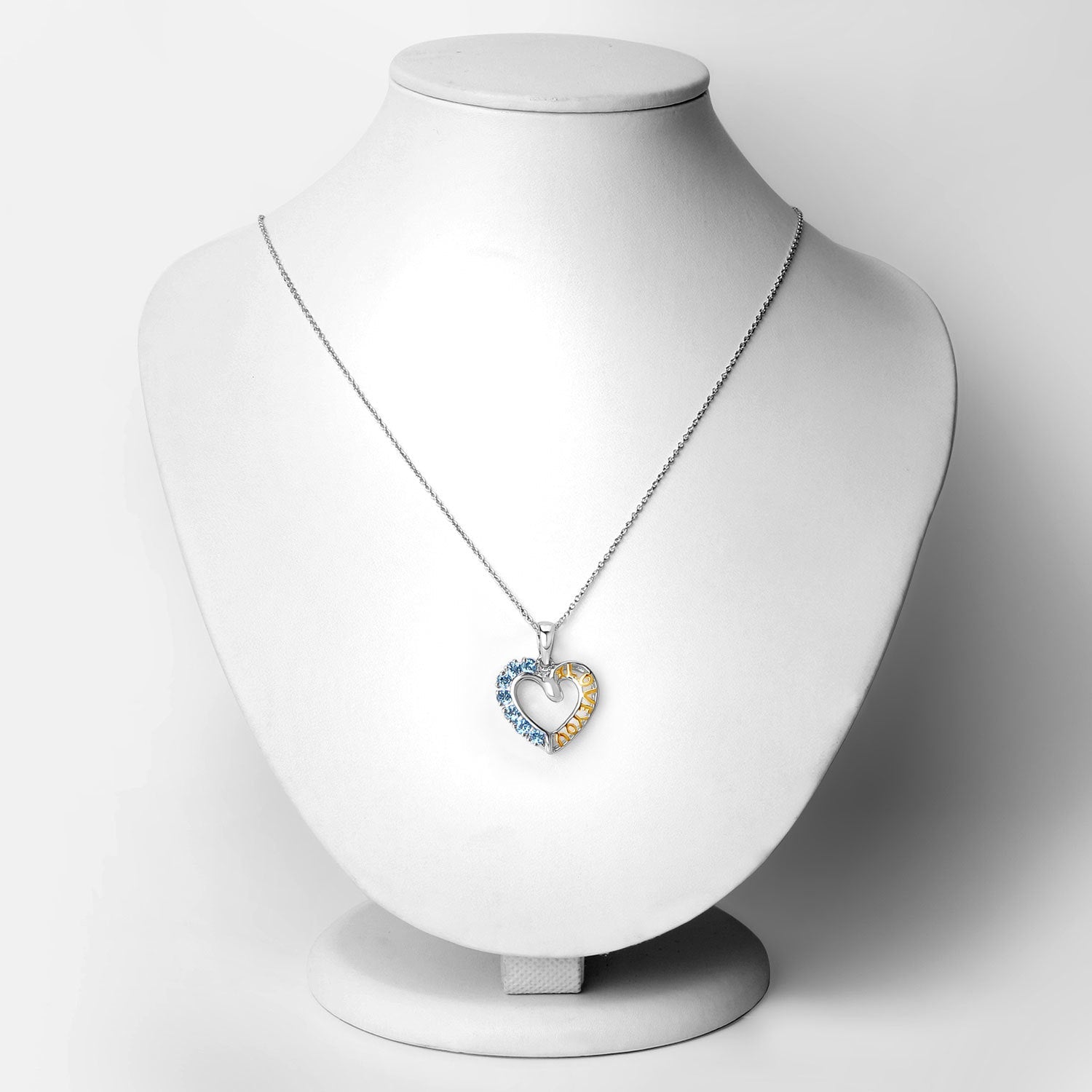 0.84 Carat Genuine Swiss Blue Topaz .925 Sterling Silver Pendant by Bids.com