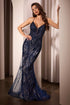 Ladivine CD795 Dress Lace & Tulle Crystal Embellished Fitted Gown by DiscountDressShop
