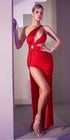 Ladivine CD887 Floor Length Sexy Cut Out Fitted Dress with Slit by DiscountDressShop