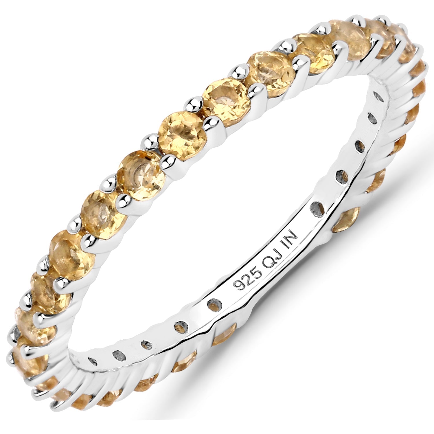 0.81 Carat Genuine Citrine .925 Sterling Silver Ring  DestGlow