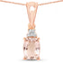 1.12 Carat Genuine Morganite and White Topaz .925 Sterling Silver Pendant by Bids.com